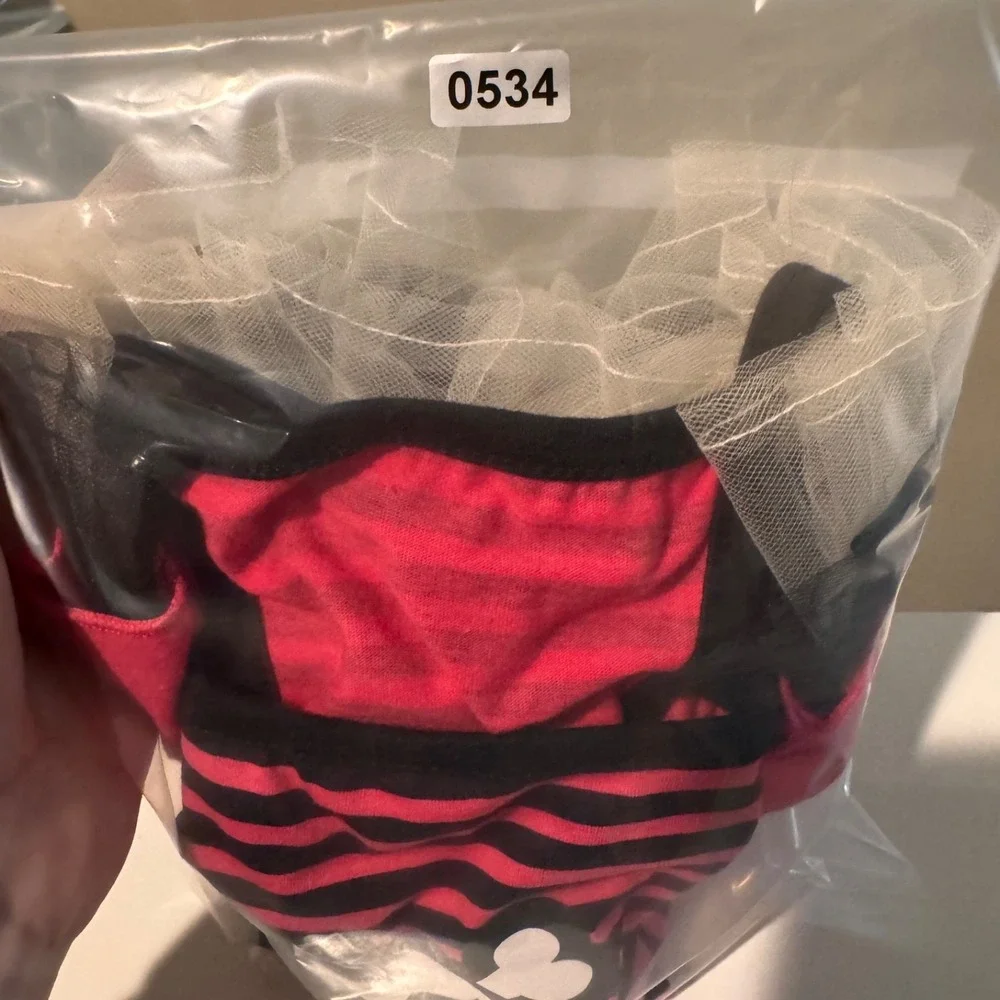 Bootique Dog Dress Size Large Pink Black Play Dead Skull Halloween Tutu 14in